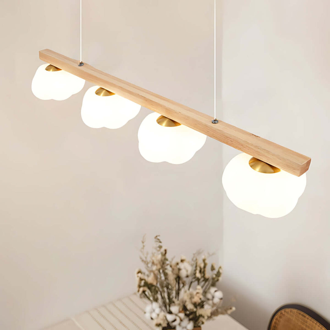 Vantix Cotton Shaped Chandelier – Japanese Minimalist Dining Lighting