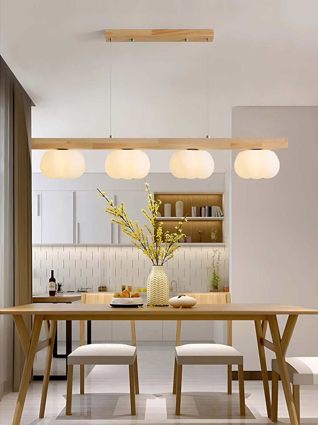Vantix Cotton Shaped Chandelier – Japanese Minimalist Dining Lighting