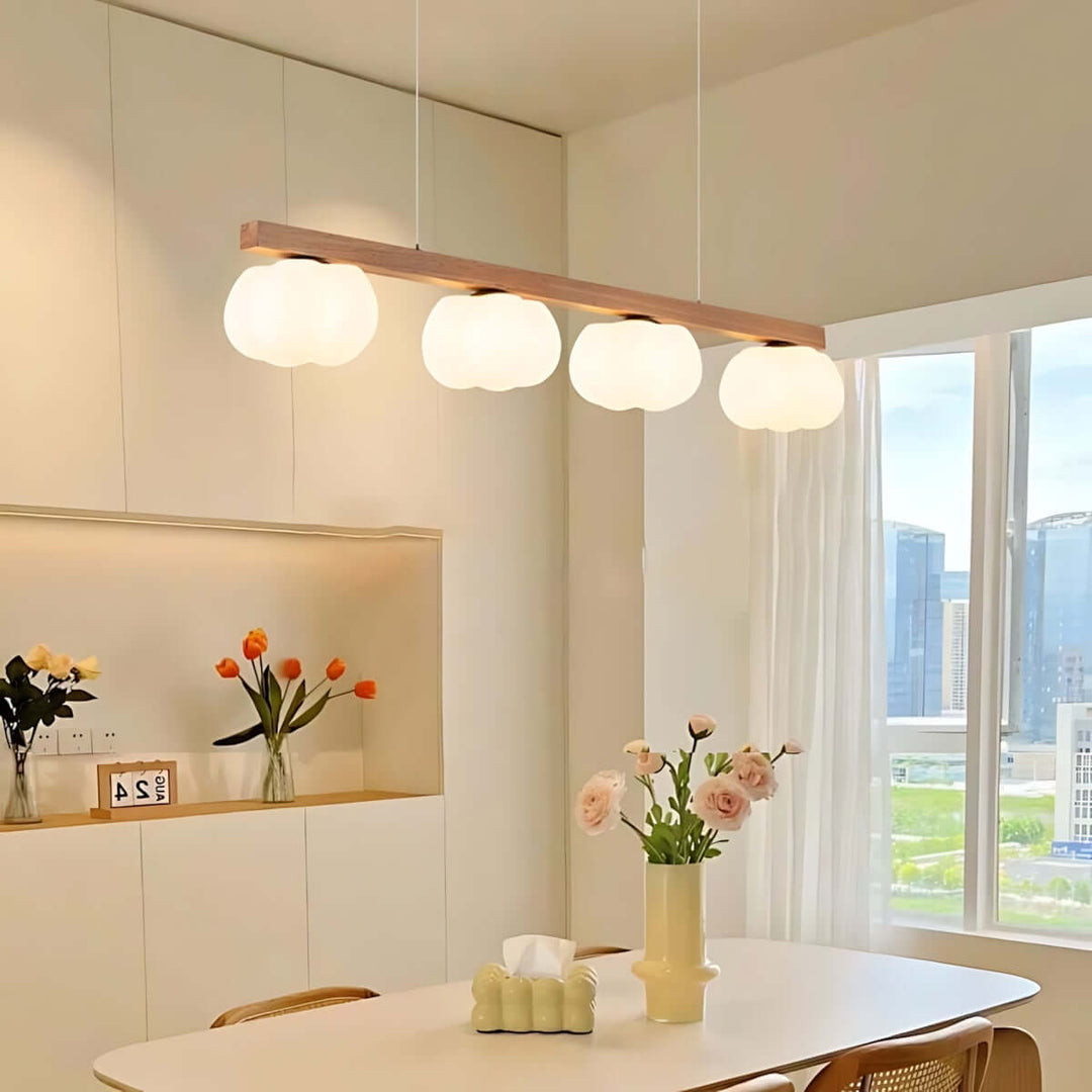 Vantix Cotton Shaped Chandelier – Japanese Minimalist Dining Lighting