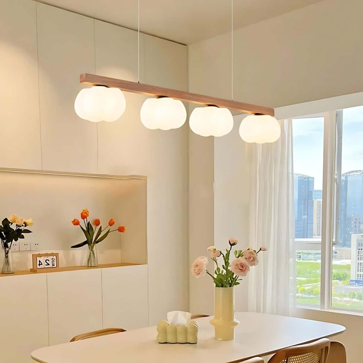Vantix Cotton Shaped Chandelier – Japanese Minimalist Dining Lighting