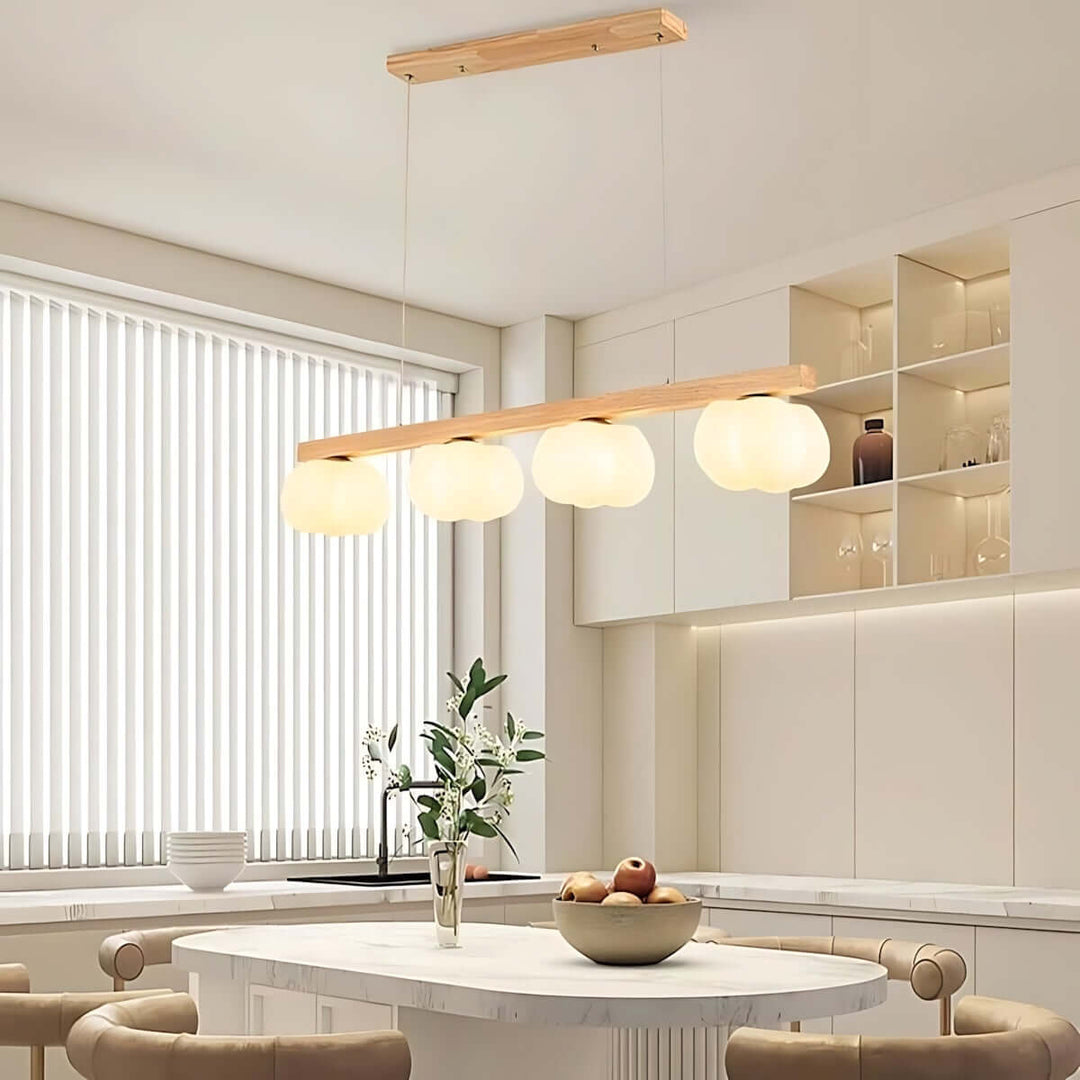 Vantix Cotton Shaped Chandelier – Japanese Minimalist Dining Lighting