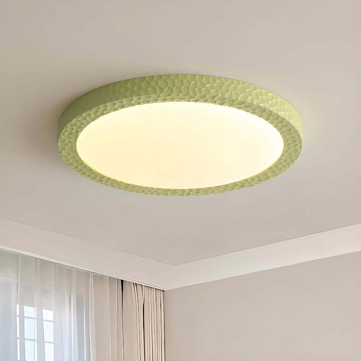 Varnex Ceiling Lamp – Minimalist Cream Round Bedroom Lamp