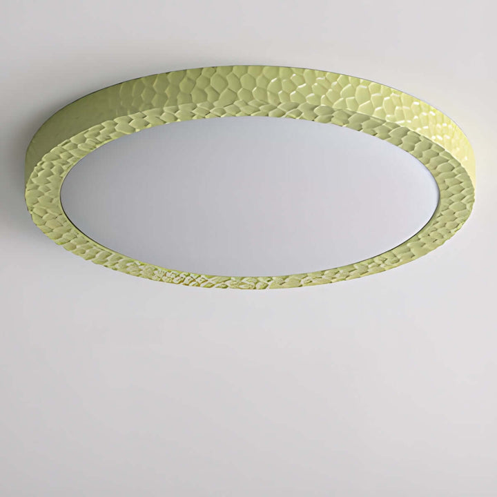 Varnex Ceiling Lamp – Minimalist Cream Round Bedroom Lamp