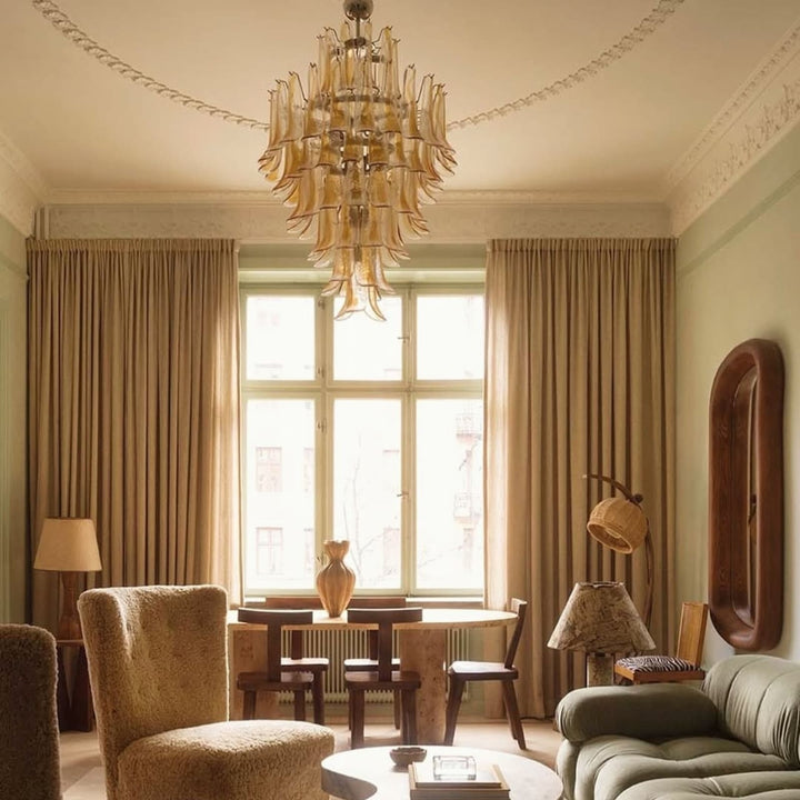 Vekla Chandelier – Handmade Murano Glass, Mid Century Elegance | Vinlighting