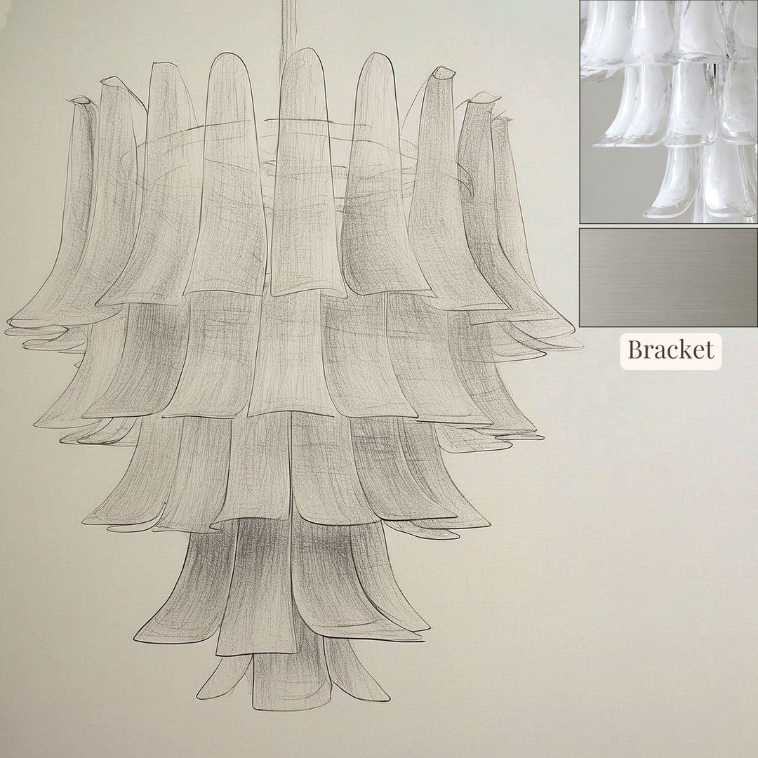 Vekla Chandelier – Handmade Murano Glass, Mid Century Elegance | Vinlighting