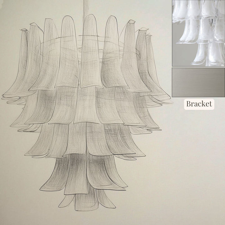 Vekla Chandelier – Handmade Murano Glass, Mid Century Elegance | Vinlighting