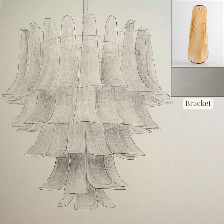 Vekla Chandelier – Handmade Murano Glass, Mid Century Elegance | Vinlighting