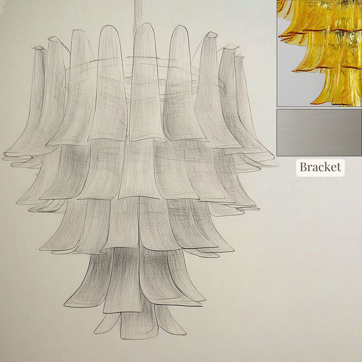 Vekla Chandelier – Handmade Murano Glass, Mid Century Elegance | Vinlighting
