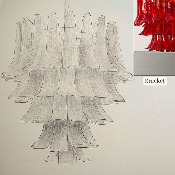 Vekla Chandelier – Handmade Murano Glass, Mid Century Elegance | Vinlighting