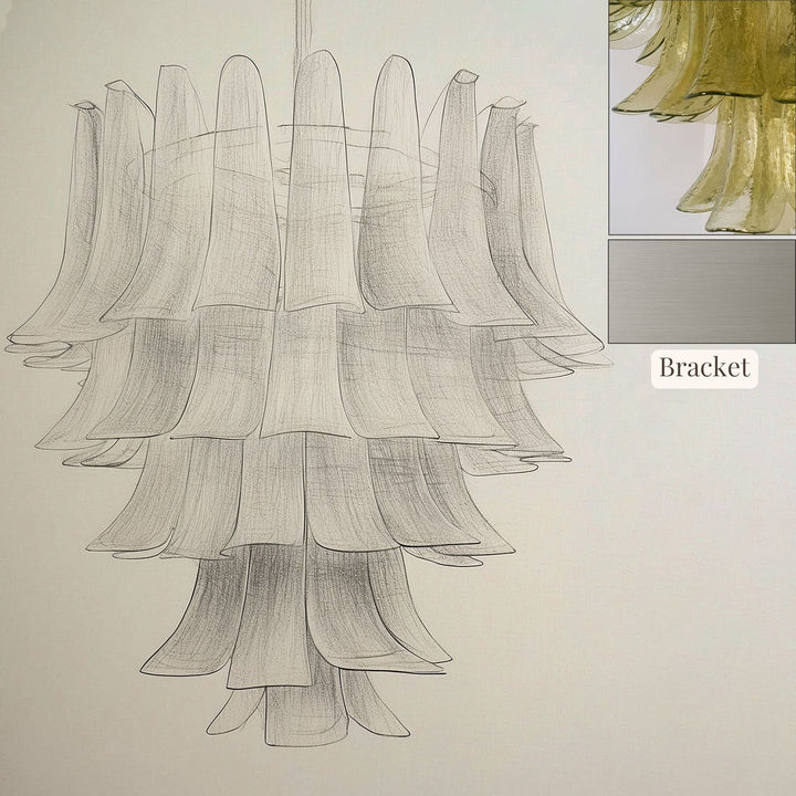 Vekla Chandelier – Handmade Murano Glass, Mid Century Elegance | Vinlighting