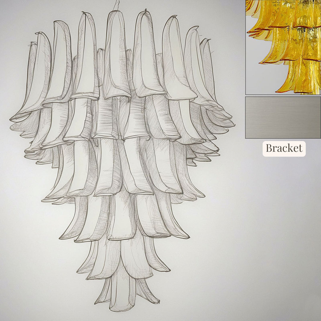 Vekla Chandelier – Handmade Murano Glass, Mid Century Elegance | Vinlighting