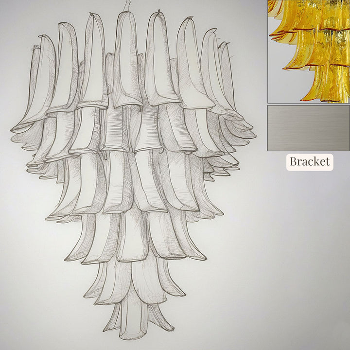 Vekla Chandelier – Handmade Murano Glass, Mid Century Elegance | Vinlighting