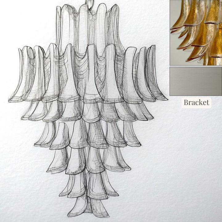 Vekla Chandelier – Handmade Murano Glass, Mid Century Elegance | Vinlighting