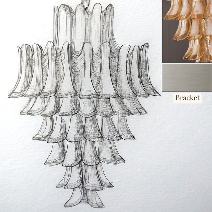 Vekla Chandelier – Handmade Murano Glass, Mid Century Elegance | Vinlighting