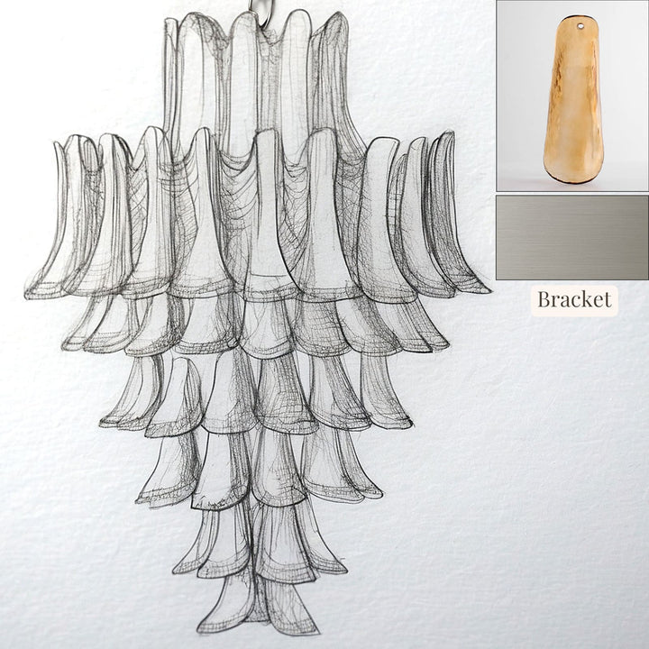 Vekla Chandelier – Handmade Murano Glass, Mid Century Elegance | Vinlighting
