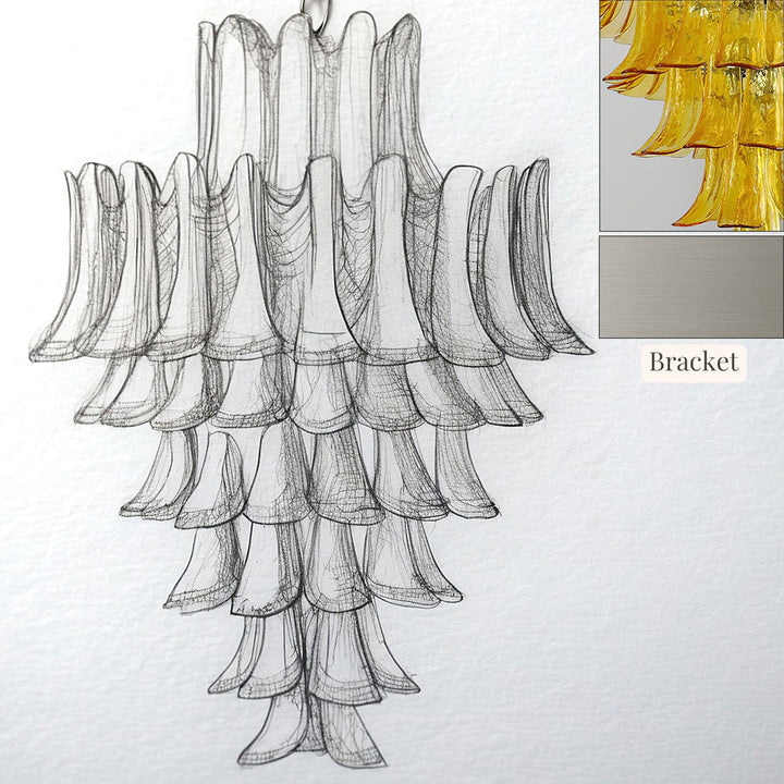 Vekla Chandelier – Handmade Murano Glass, Mid Century Elegance | Vinlighting