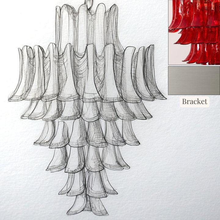 Vekla Chandelier – Handmade Murano Glass, Mid Century Elegance | Vinlighting
