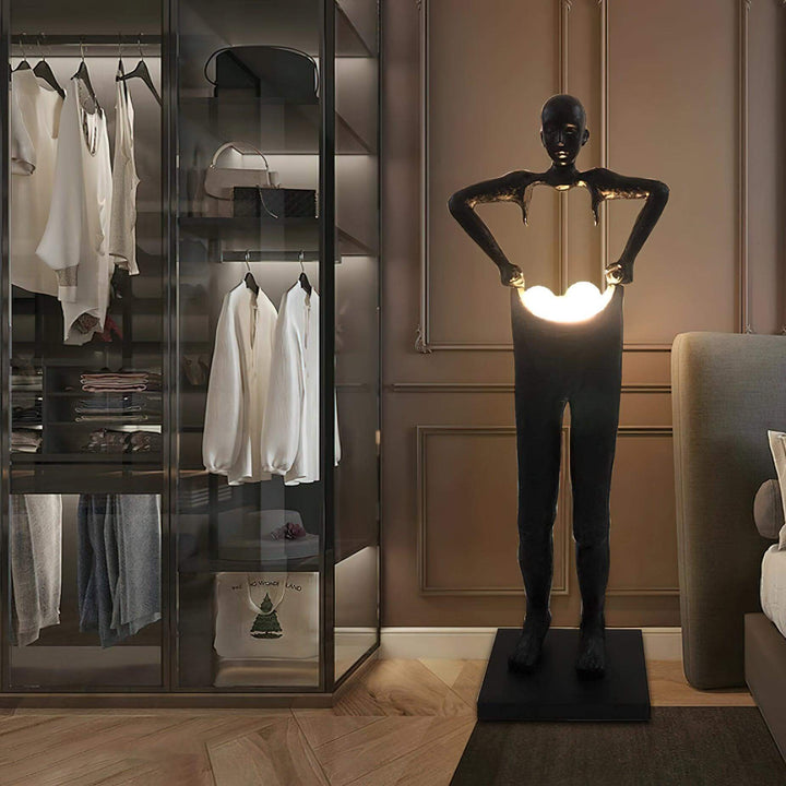 Velari Resin Floor Lamp – Modern Creative Figure Art Sculpture