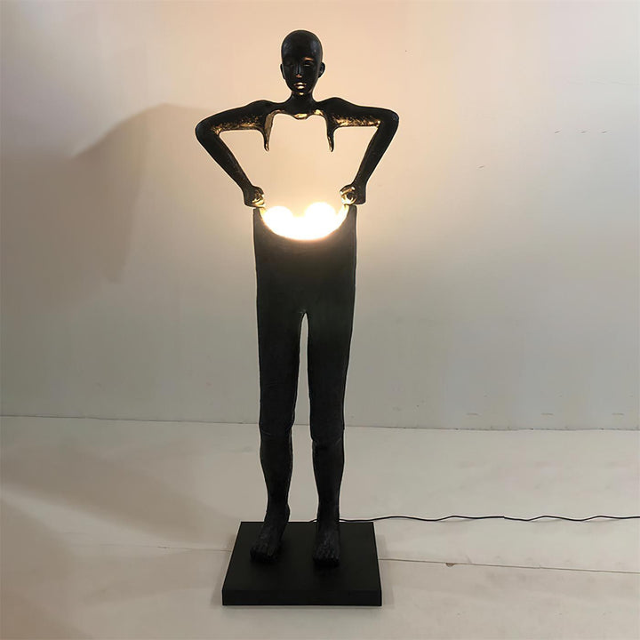 Velari Resin Floor Lamp – Modern Creative Figure Art Sculpture