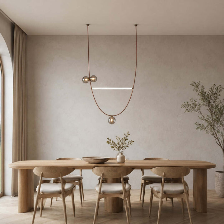 Leather Glass Chandelier for Stairwells and Foyers | Vinlighting