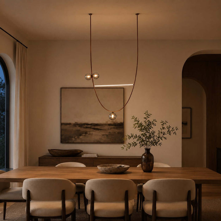 Leather Glass Chandelier for Stairwells and Foyers | Vinlighting