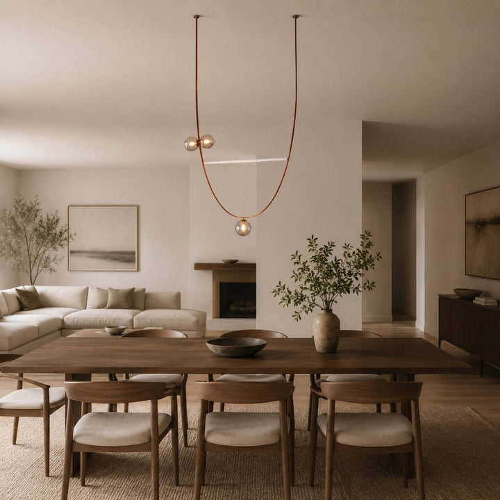 Leather Glass Chandelier for Stairwells and Foyers | Vinlighting