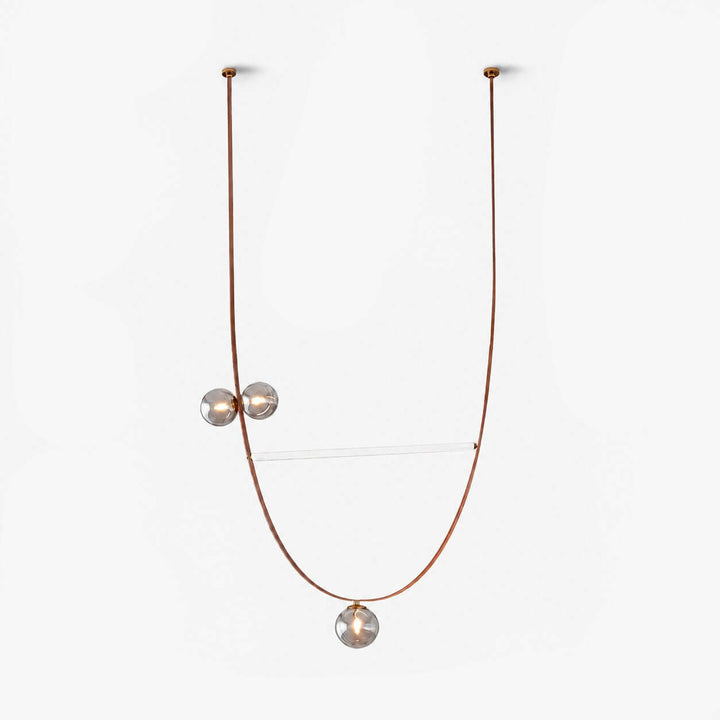 Leather Glass Chandelier for Stairwells and Foyers | Vinlighting