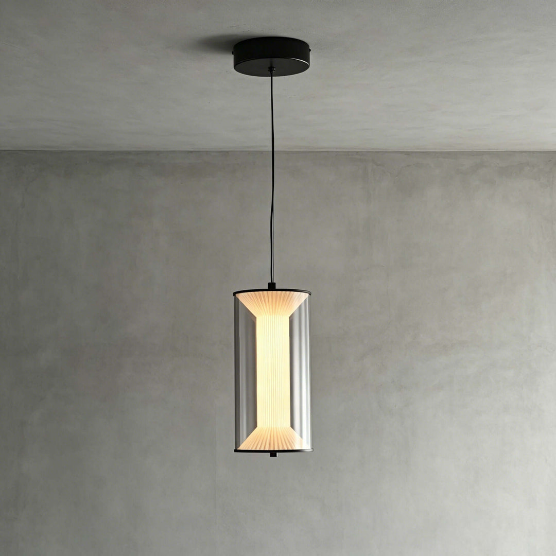 Vellore Pendant Light - Smoked Glass Bamboo Pendant for Dining | Vinlighting