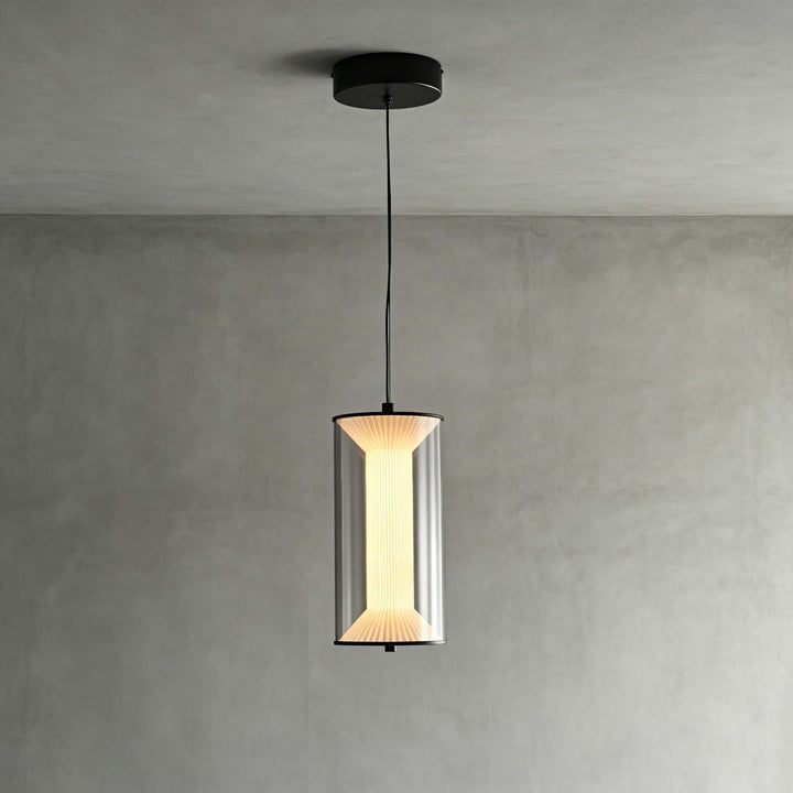 Vellore Pendant Light - Smoked Glass Bamboo Pendant for Dining | Vinlighting