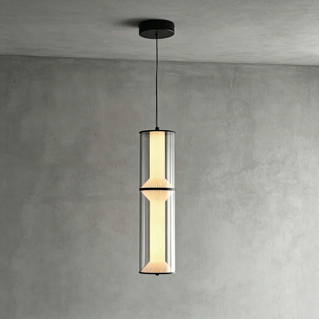 Vellore Pendant Light - Smoked Glass Bamboo Pendant for Dining | Vinlighting