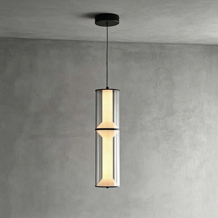 Vellore Pendant Light - Smoked Glass Bamboo Pendant for Dining | Vinlighting