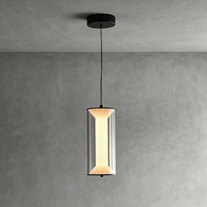 Vellore Pendant Light - Smoked Glass Bamboo Pendant for Dining | Vinlighting