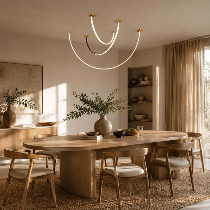 Velmara Chandelier - Modern Silicone Leather Dining Room Light | Vinlighting