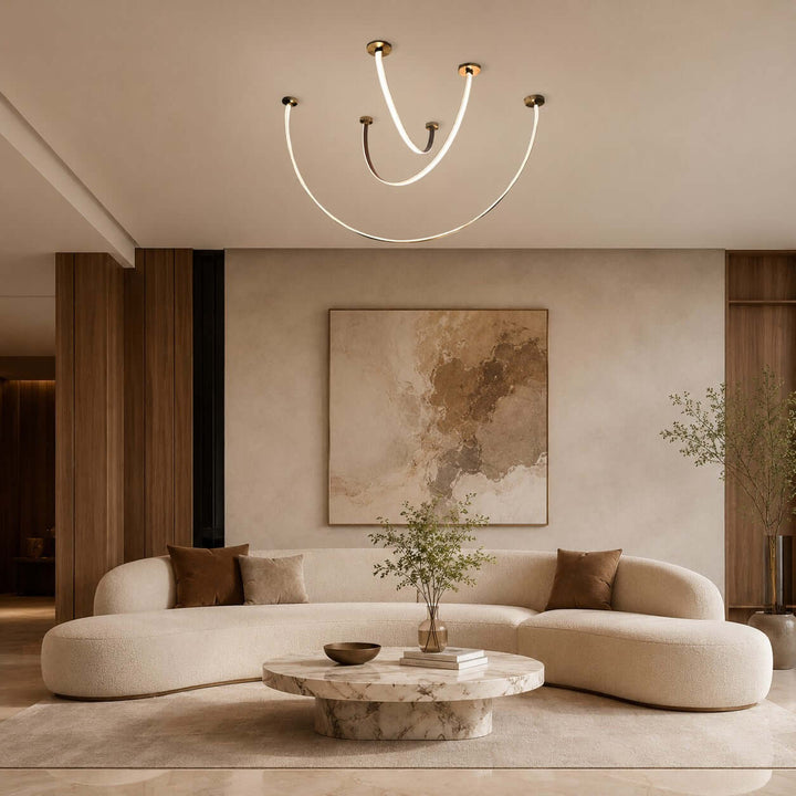 Velmara Chandelier - Modern Silicone Leather Dining Room Light | Vinlighting