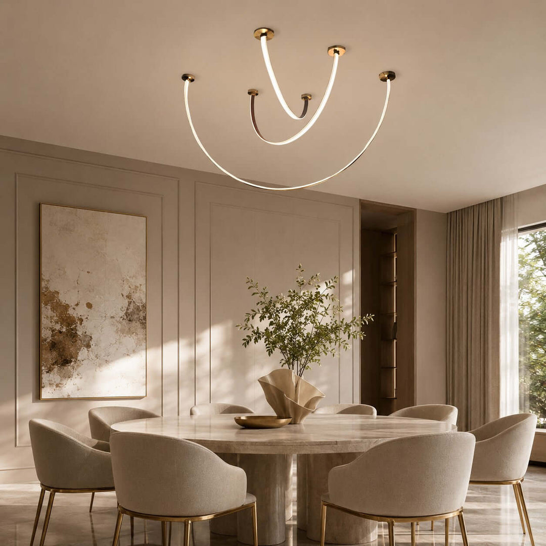 Velmara Chandelier - Modern Silicone Leather Dining Room Light | Vinlighting