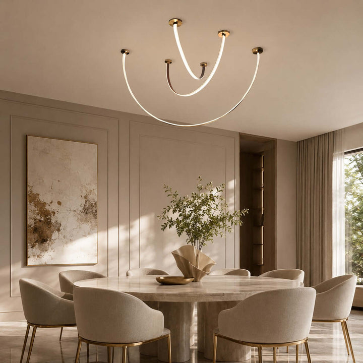 Velmara Chandelier - Modern Silicone Leather Dining Room Light | Vinlighting