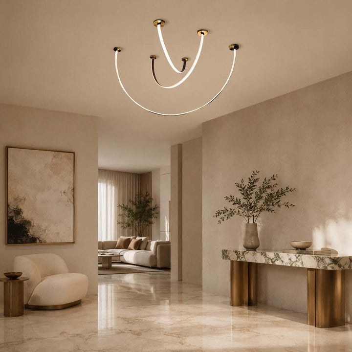 Velmara Chandelier - Modern Silicone Leather Dining Room Light | Vinlighting