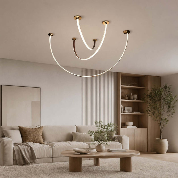 Velmara Chandelier - Modern Silicone Leather Dining Room Light | Vinlighting