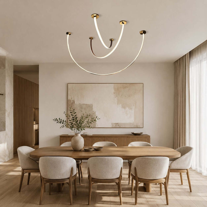 Velmara Chandelier - Modern Silicone Leather Dining Room Light | Vinlighting
