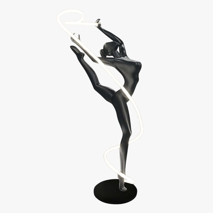 Veloma Black Sculpture Floor Lamp – Modern Art Deco