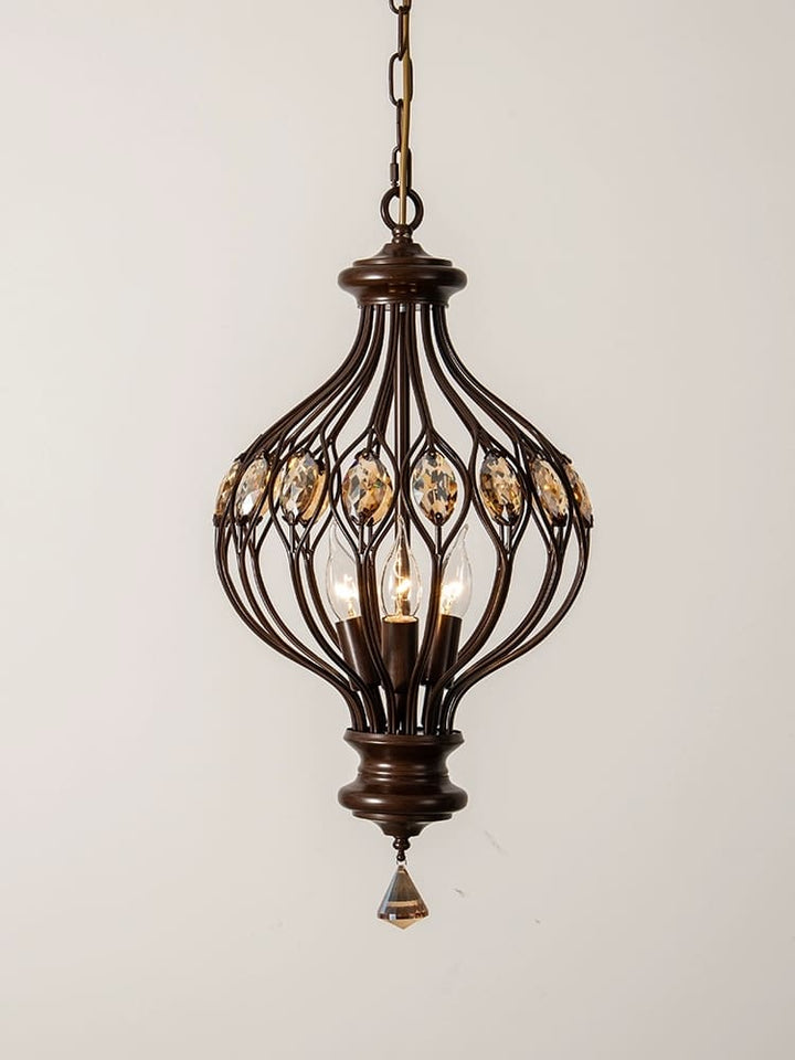 Velora Chandelier: Raindrop Crystal & Candle Style Lighting