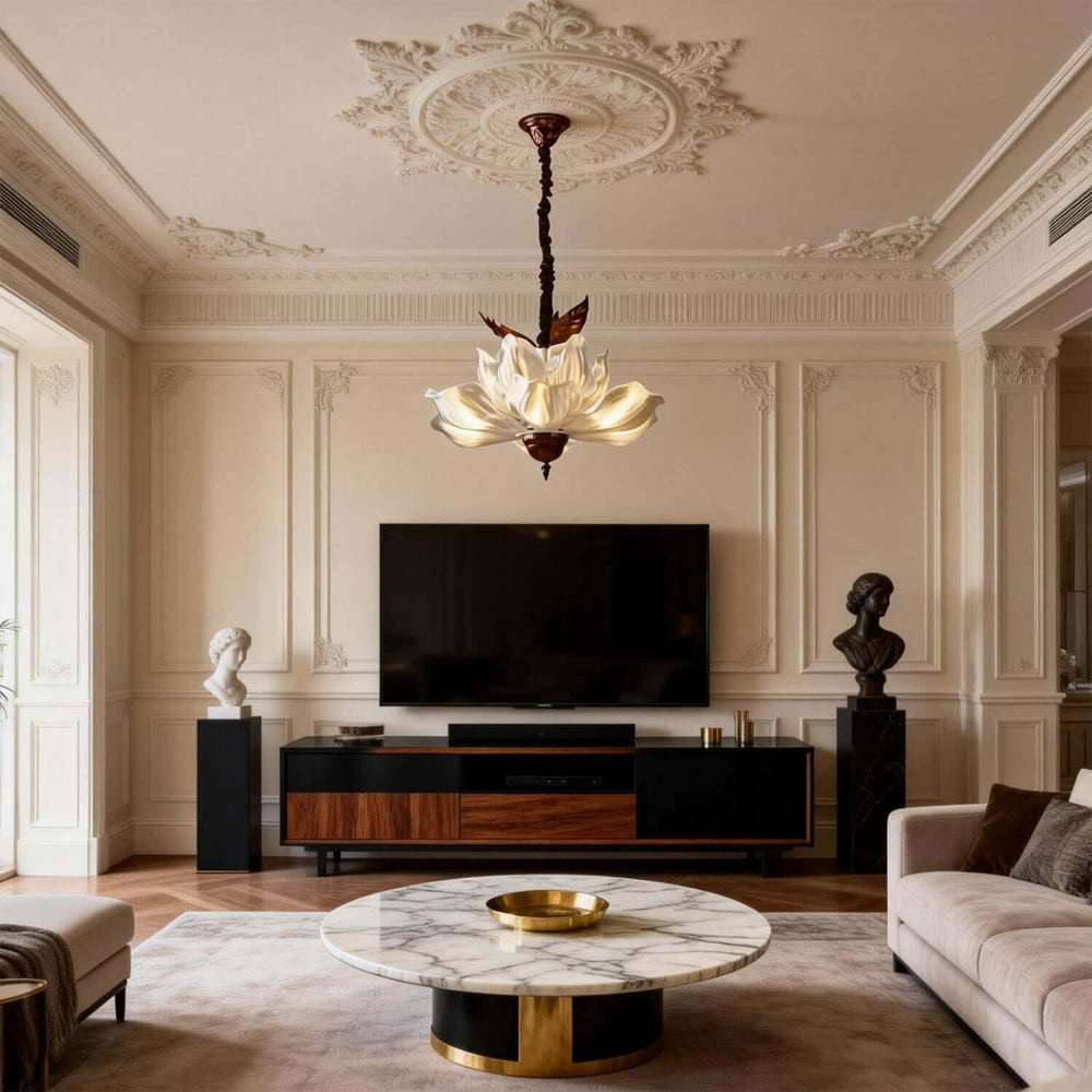 Veltra Chandelier – French Creative Petal Acrylic Light