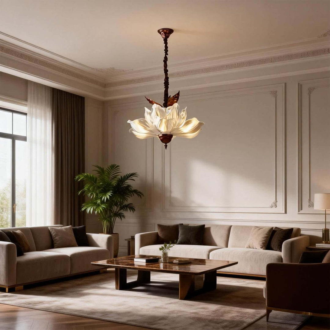 Veltra Chandelier – French Creative Petal Acrylic Light