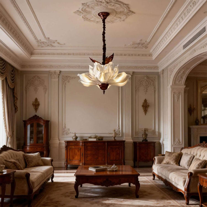 Veltra Chandelier – French Creative Petal Acrylic Light