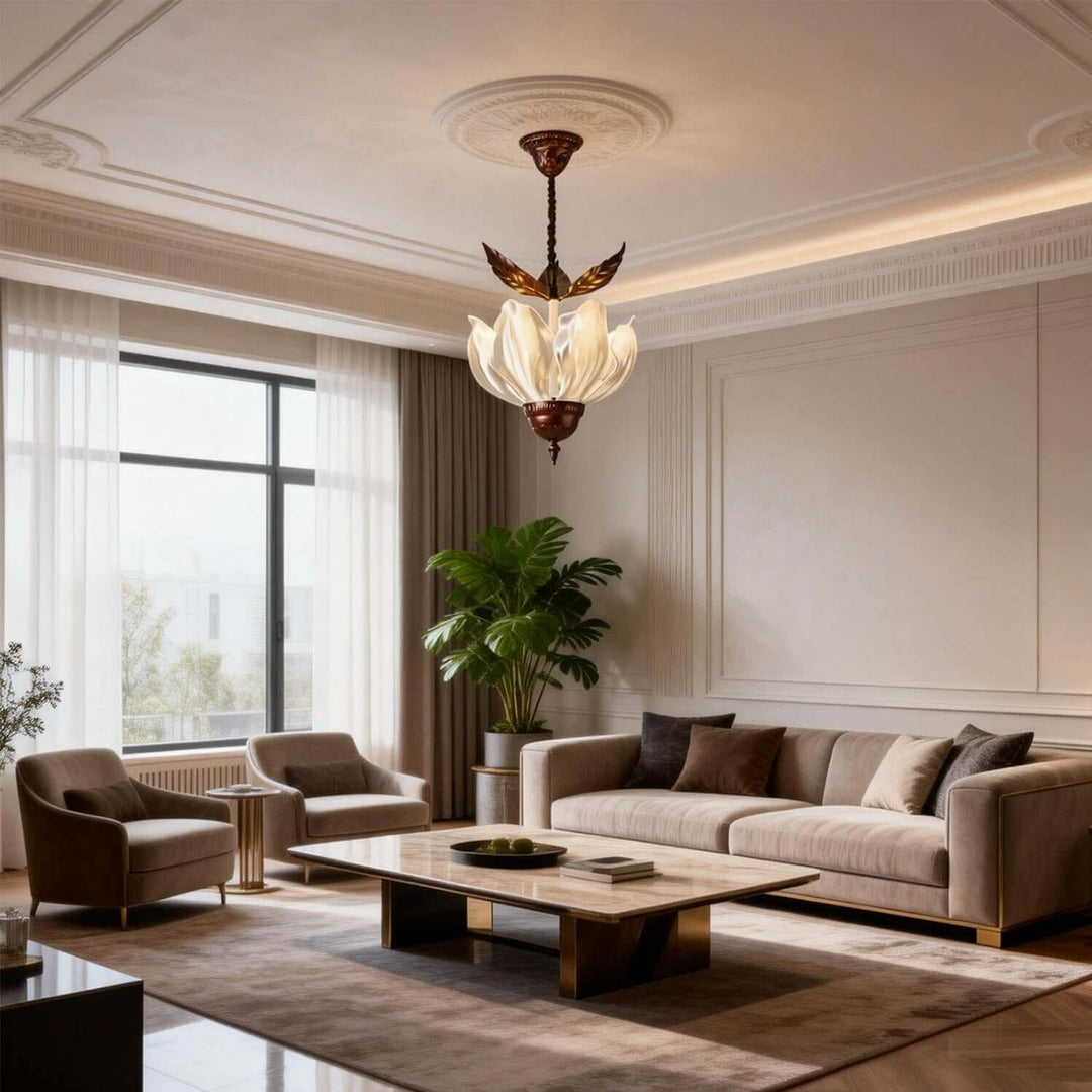 Veltra Chandelier – French Creative Petal Acrylic Light