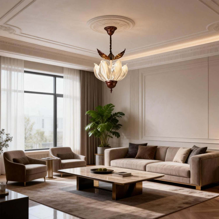 Veltra Chandelier – French Creative Petal Acrylic Light
