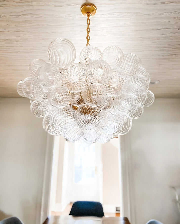 Veluno Chandelier - Modern Glass Bubble Light for Living Room