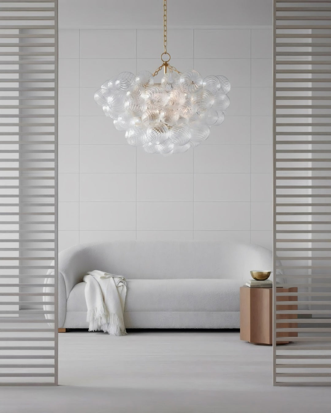 Veluno Chandelier - Modern Glass Bubble Light for Living Room