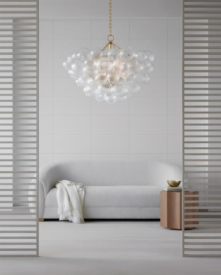 Veluno Chandelier - Modern Glass Bubble Light for Living Room