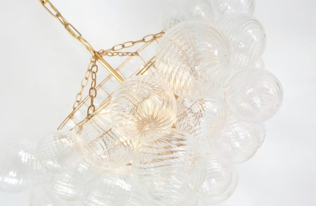 Veluno Chandelier - Modern Glass Bubble Light for Living Room
